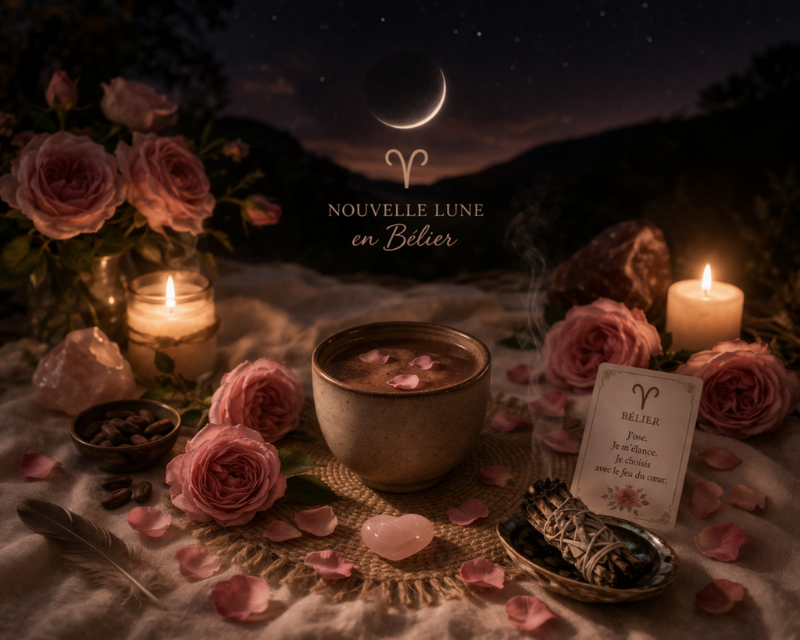 Nouvelle Lune en Bélier : Cérémonie Cacao & Rose