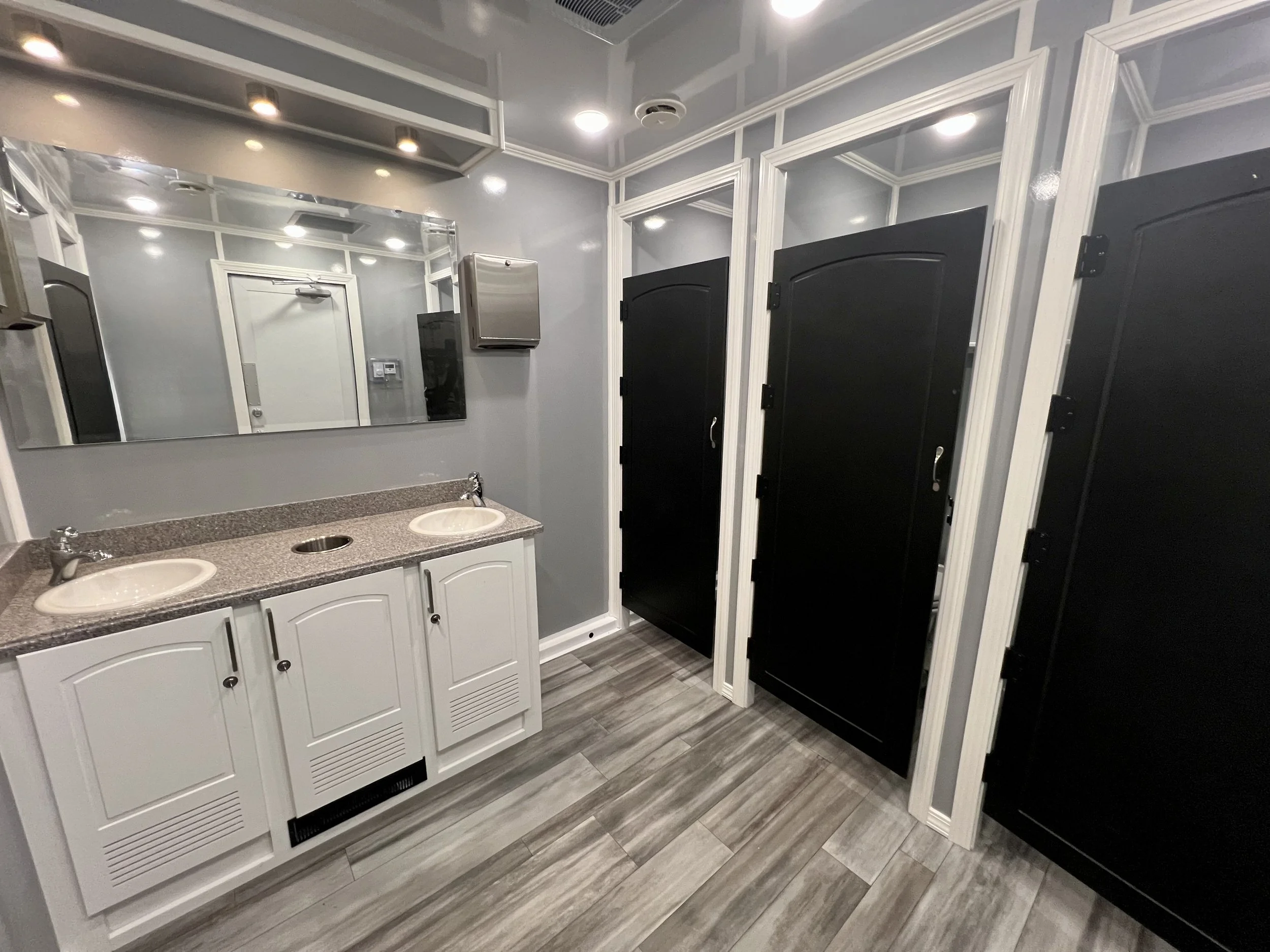 Luxury restroom trailer rentals in Las Vegas by Go Potties