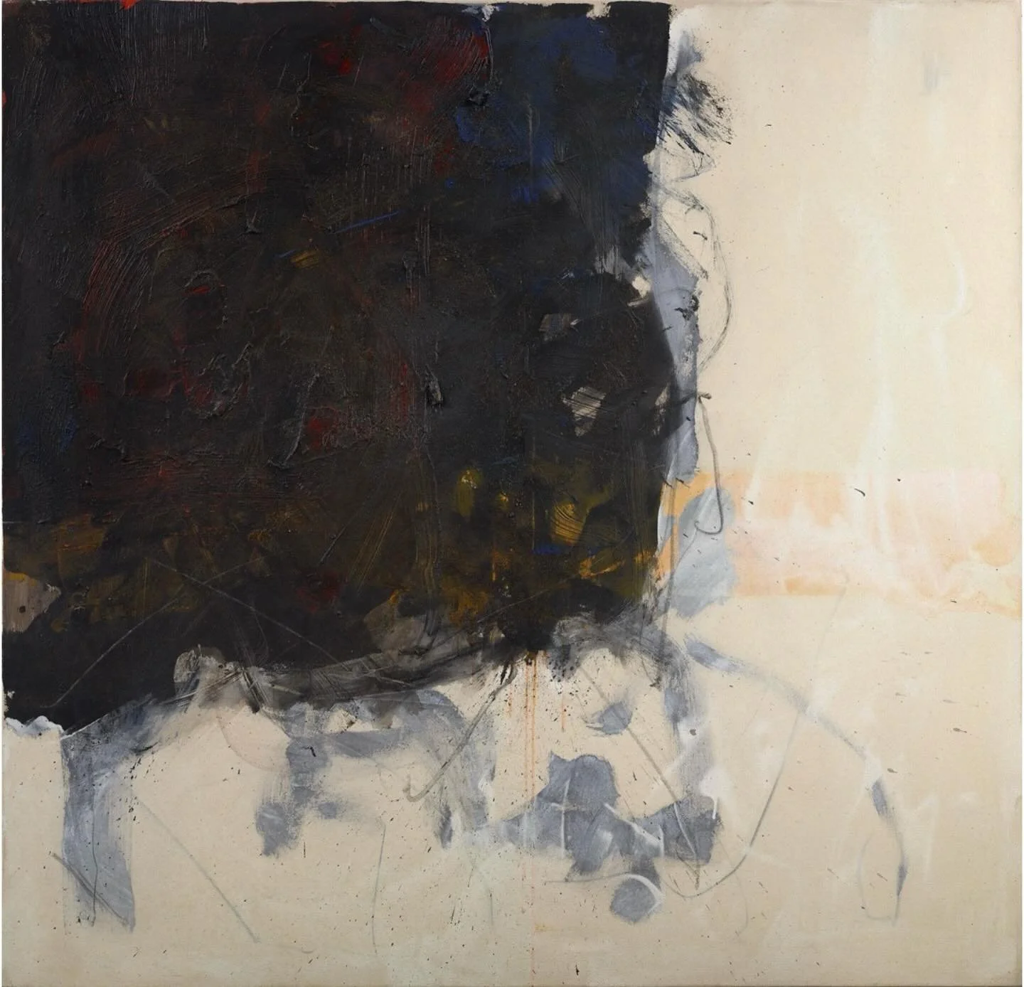 Art to see this weekend. This solo show of Frank Wimberly&rsquo;s abstract paintings and collages opened yesterday @berrycampbell .
Looking very much forward to seeing this show. This work titled Untitled Composition,1996 painted when the artist was 