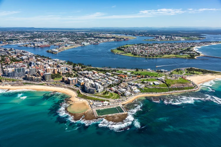 Aerial photograph of Newcastle East to Stockton