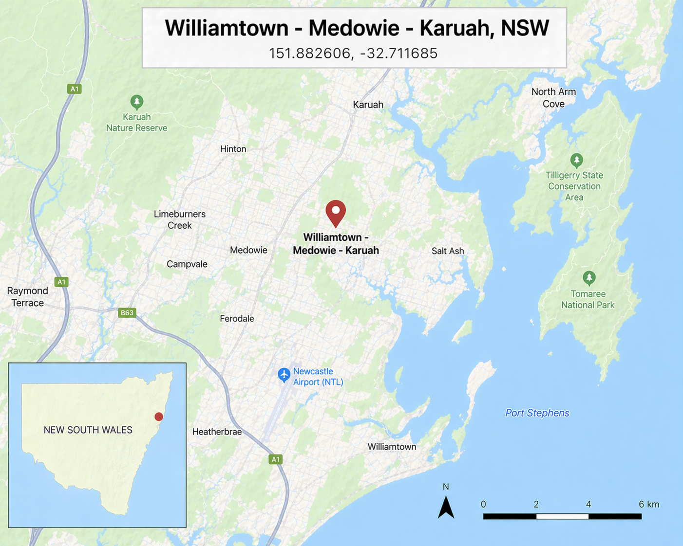 Williamtown - Medowie - Karuah