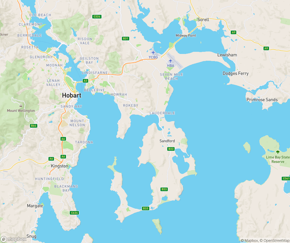 Hobart North East aerial