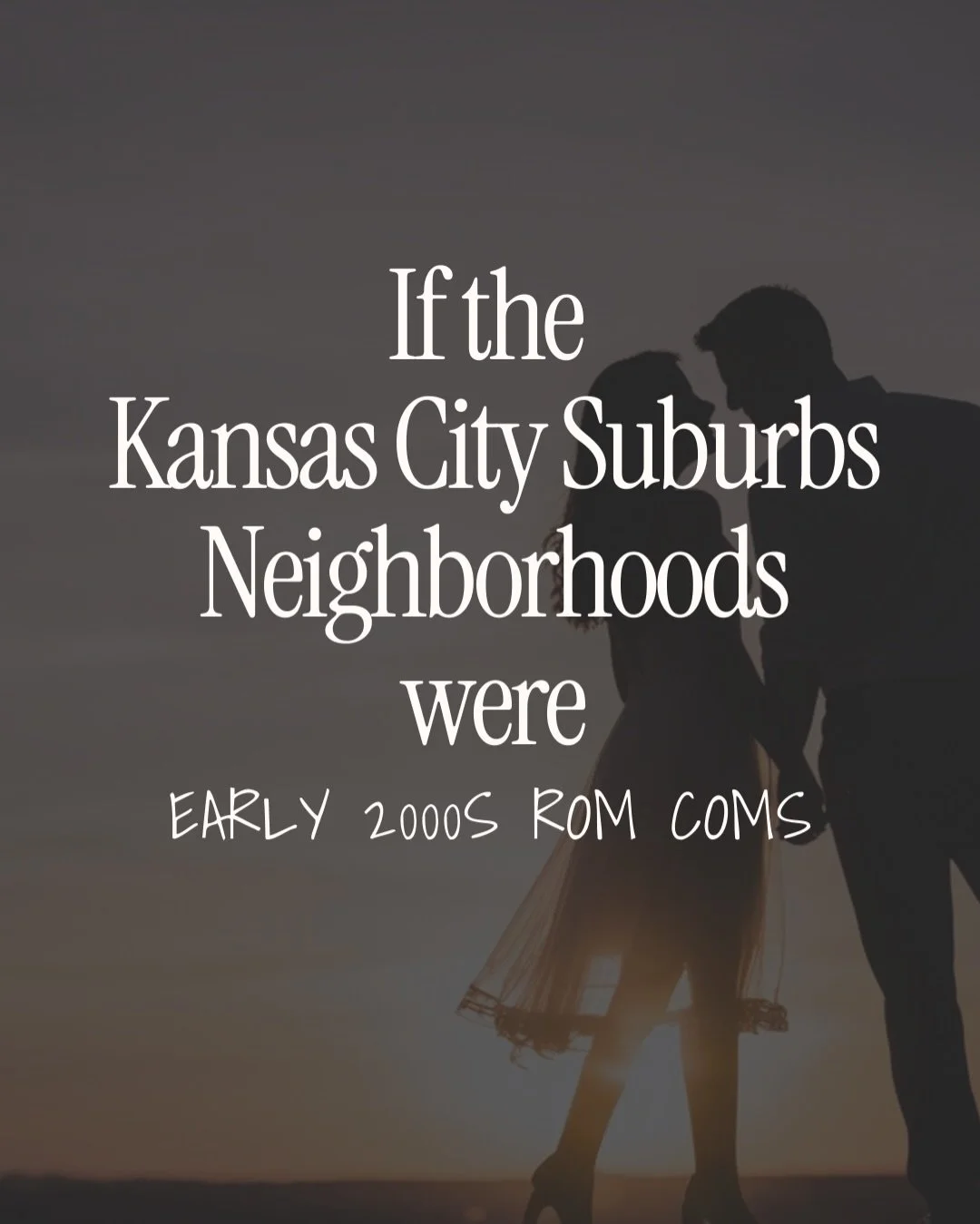 Early 2000&rsquo;s rom-coms had a hold&nbsp;on us&hellip; and honestly? So do the Kansas City suburbs. 💛✨
If the KC suburbs were rom-coms, they&rsquo;d be the kind you rewatch for the cozy moments, the charm, and the &ldquo;I could totally see mysel