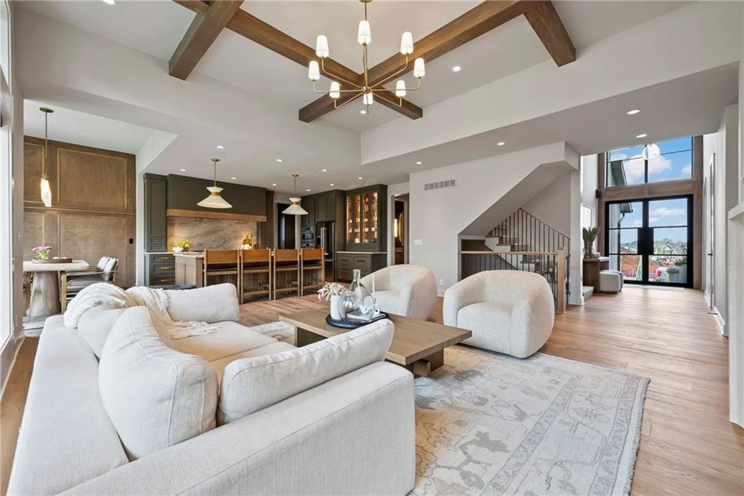Open concept living room in an Overland Park home reflecting the strong Kansas City real estate market in 2026.