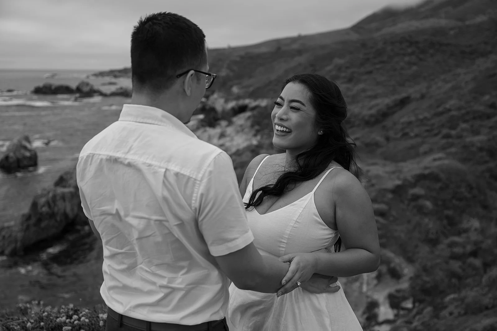 Adventure engagement session in Big Sur