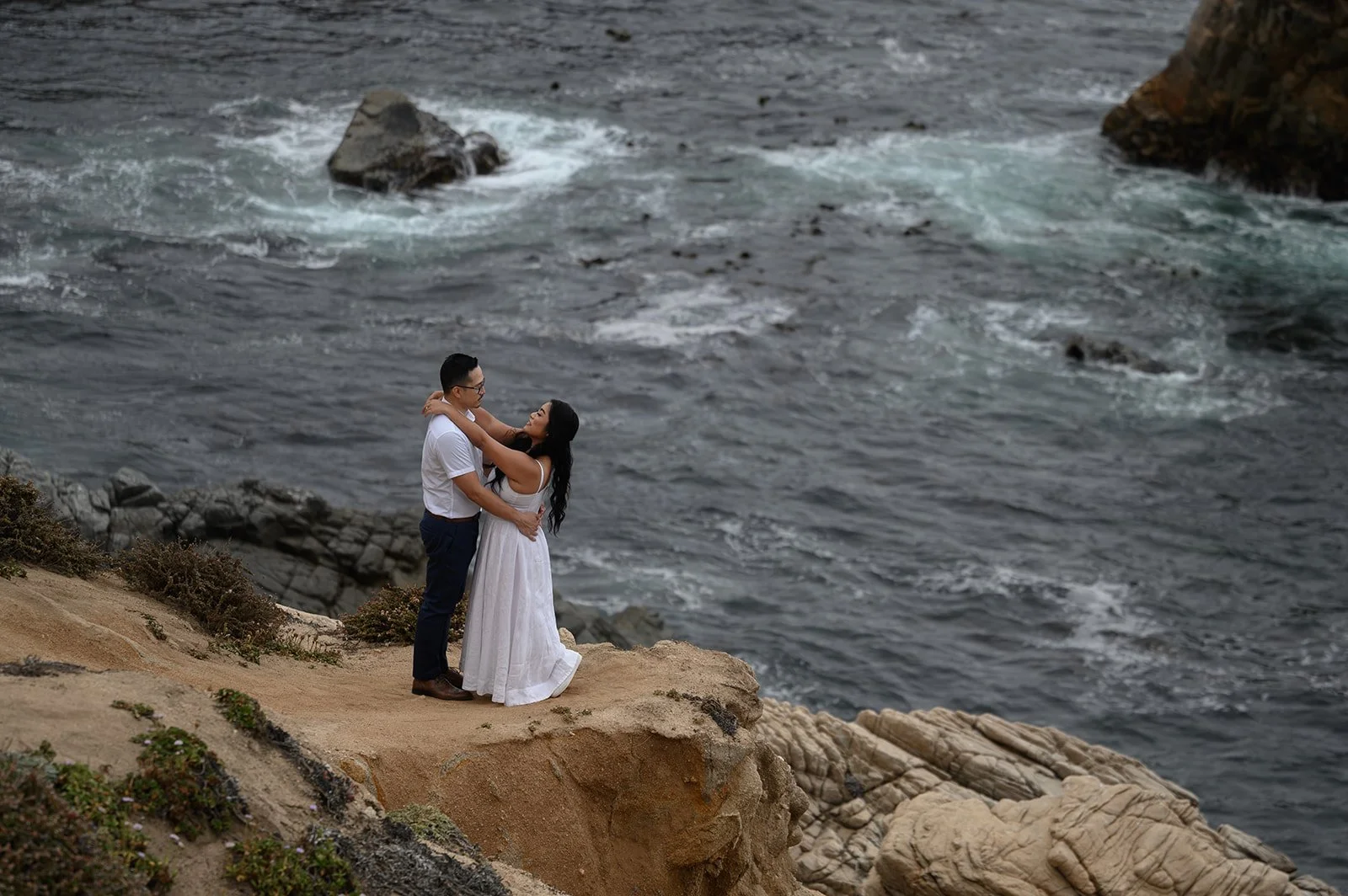 Adventure engagement session in Big Sur