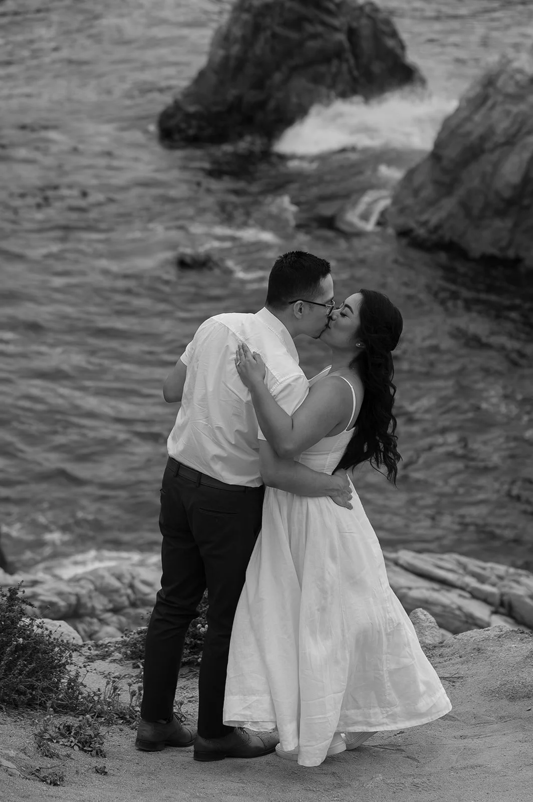 Adventure engagement session in Big Sur