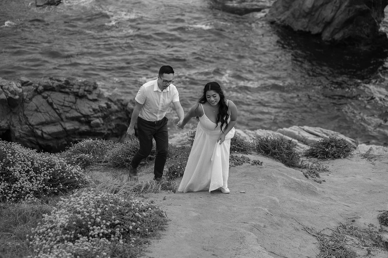 Adventure engagement session in Big Sur