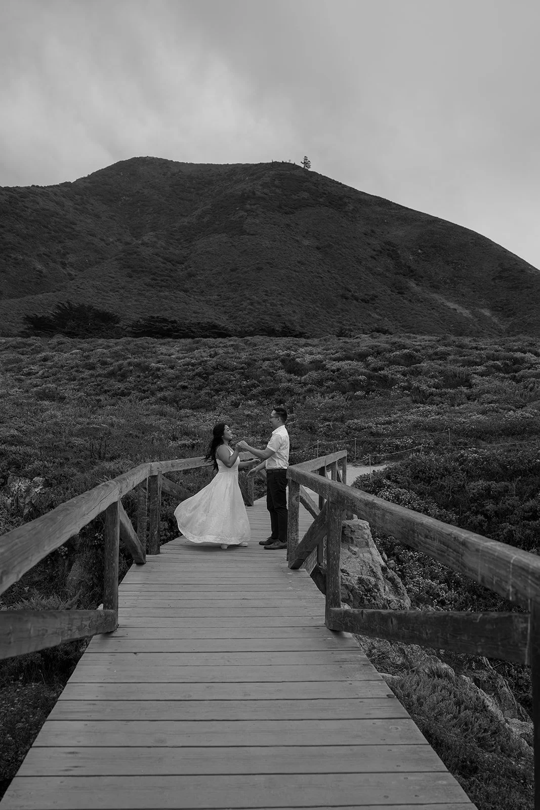 Adventure engagement session in Big Sur