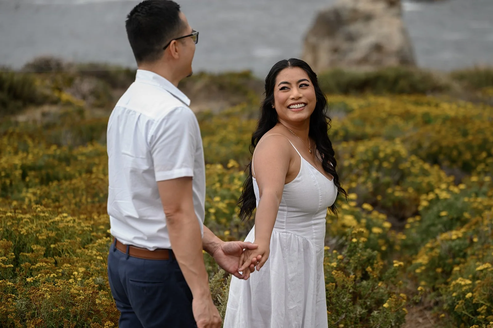 Adventure engagement session in Big Sur