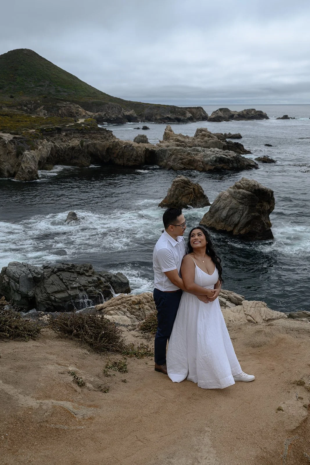 Adventure engagement session in Big Sur