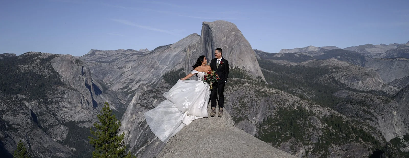 Wedding at Glacier Point in Yosemite National Park