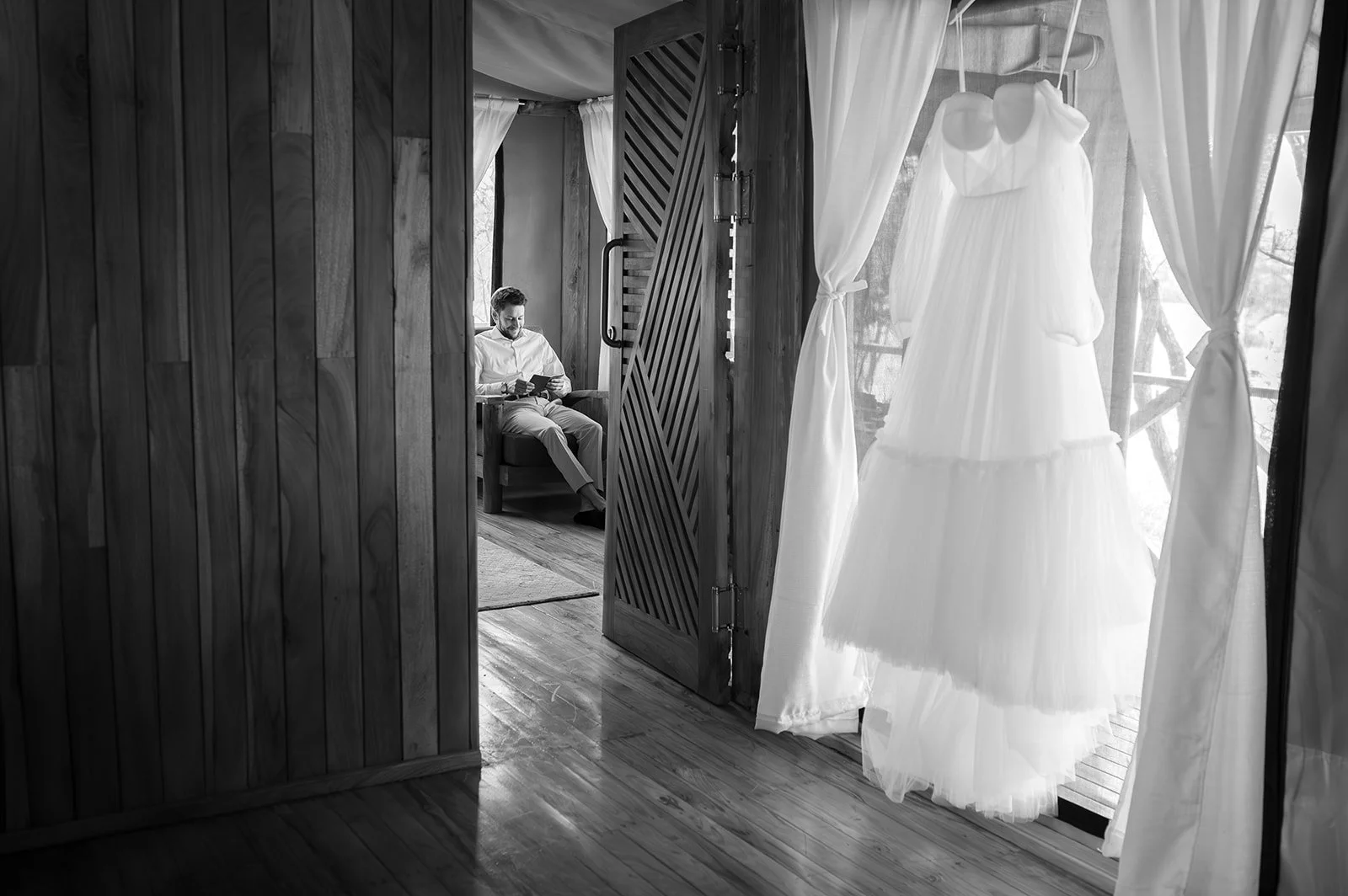 a groom writing his vows