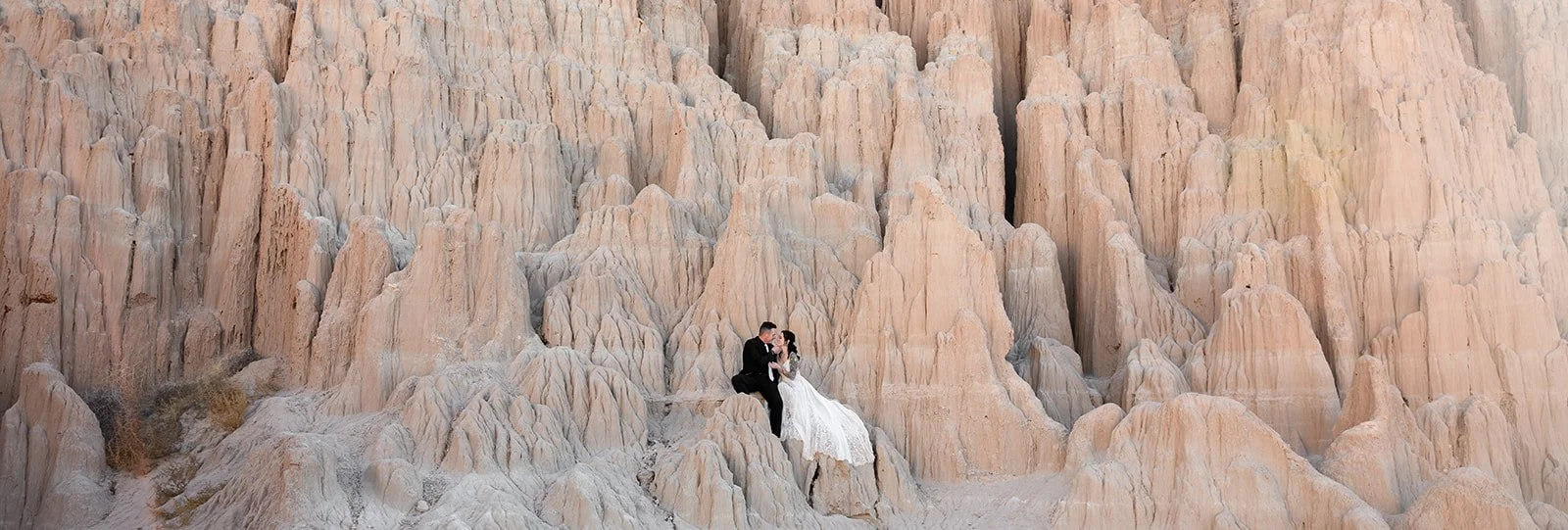 elopement at Cathedral Gorge State Park in Nevada