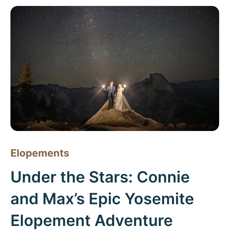 Featured blog on wandering weddings