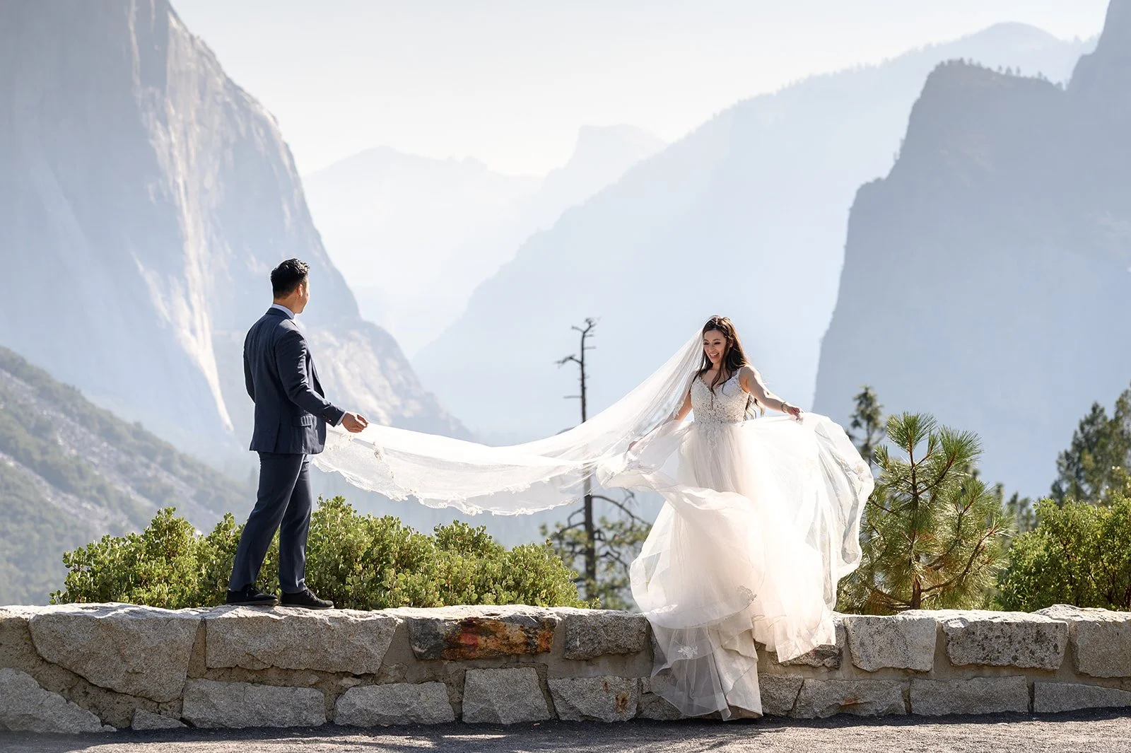Adventure Elopement at Tunnel View in Yosemite National Park