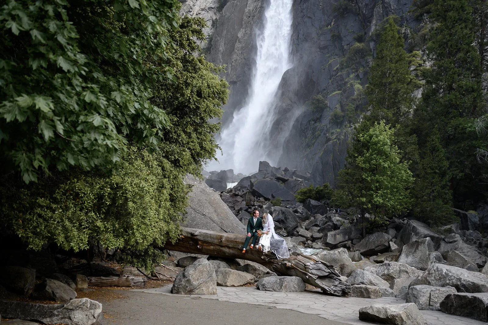Elopement at Yosemite Falls in Yosemite National Park