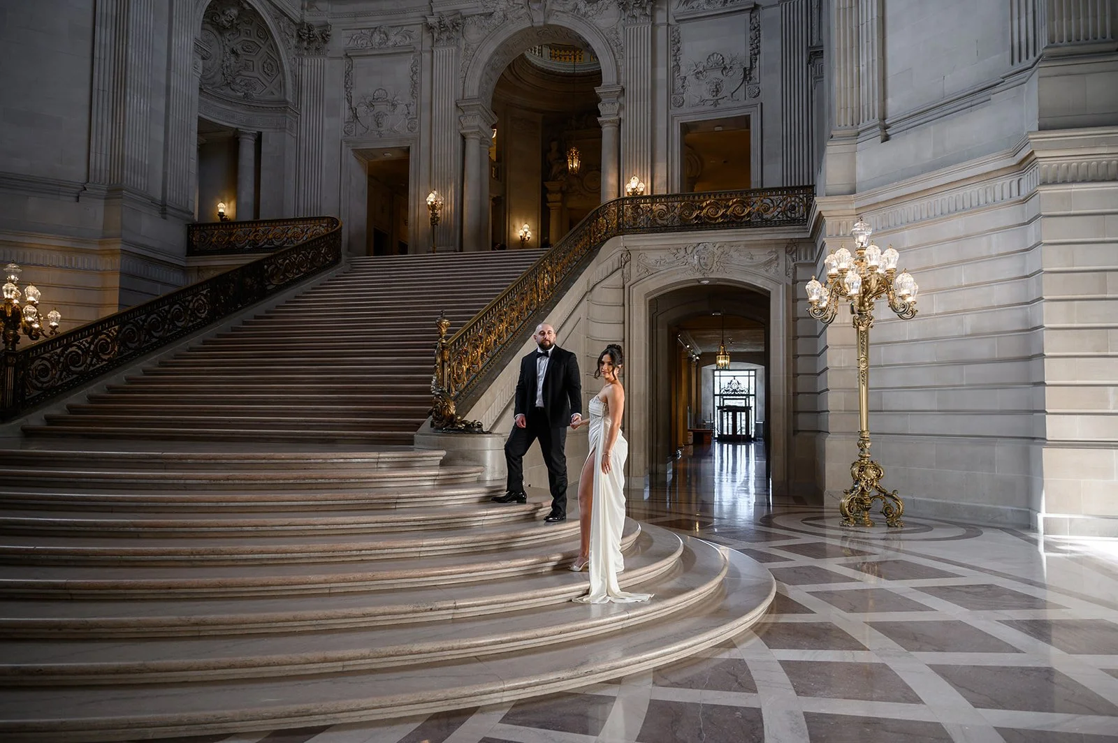 Fabiola and Rafi City Hall Engagement(All) (sanfranciscocityhall)