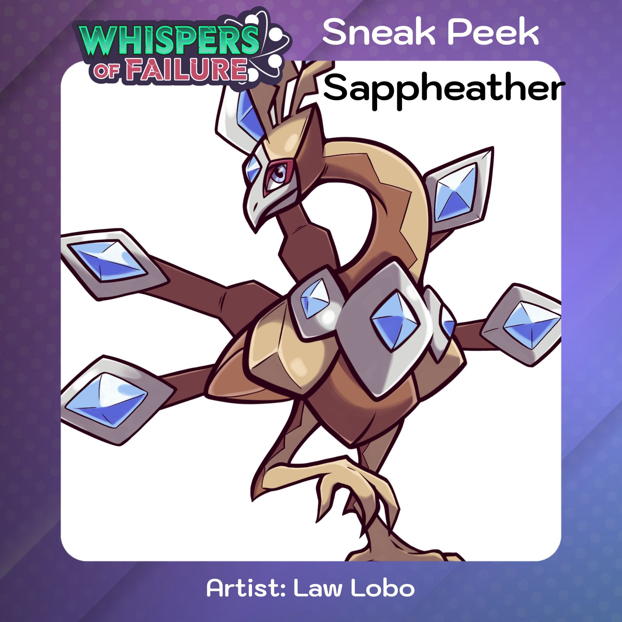 Whispers of Failure Sneak Peek: Sappheather, the Crystalline Earth Kaiju!