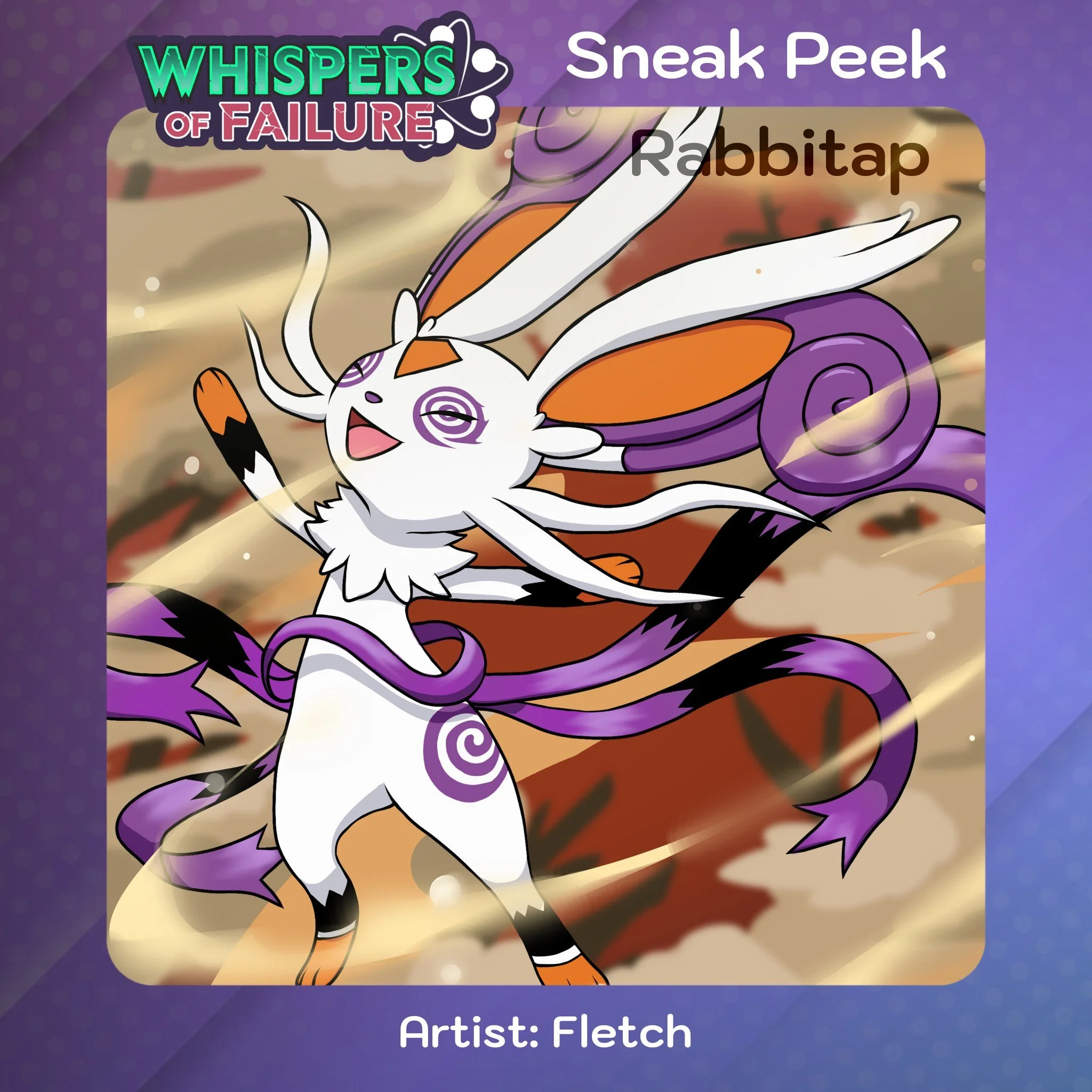 WoF Sneak Peeeeeek: Rabbitap.
Did you know Rabbitap never opens its eyes? It's true! This Sound-Air Kaiju is a not only good at tap dancing, it's also an exceptional listener. Rumor has it, you don't need your eyes open to listen. 

This &amp; more i