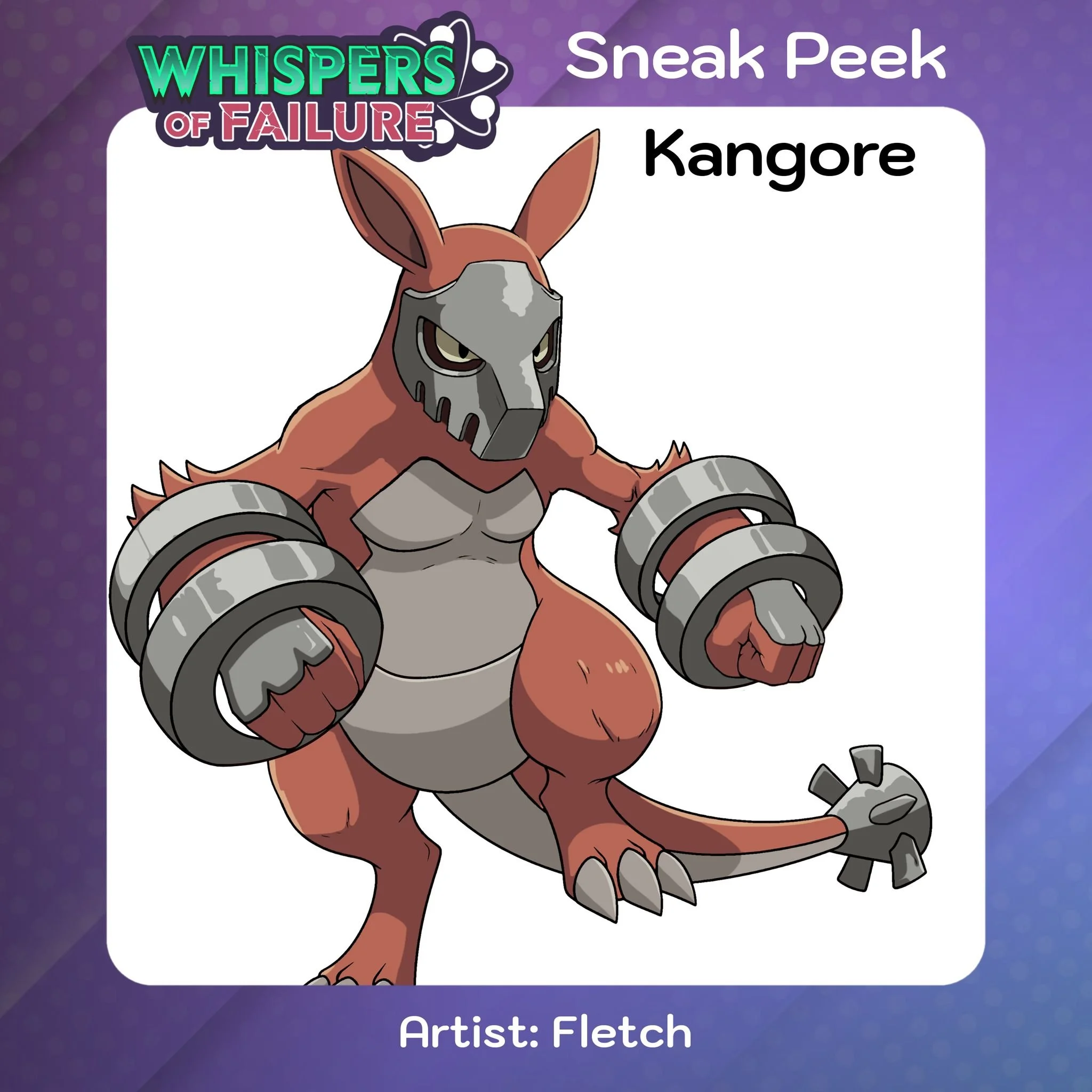 WoF Sneak Peek: Kangore!

This Metal-Earth Kangaroo gets its name from the Ore that its fists are refined from. Kangore is a force to be reckoned with already, but when enhanced by fire, it's unstoppable!

Coming soon to Whispers of Failure. Follow n