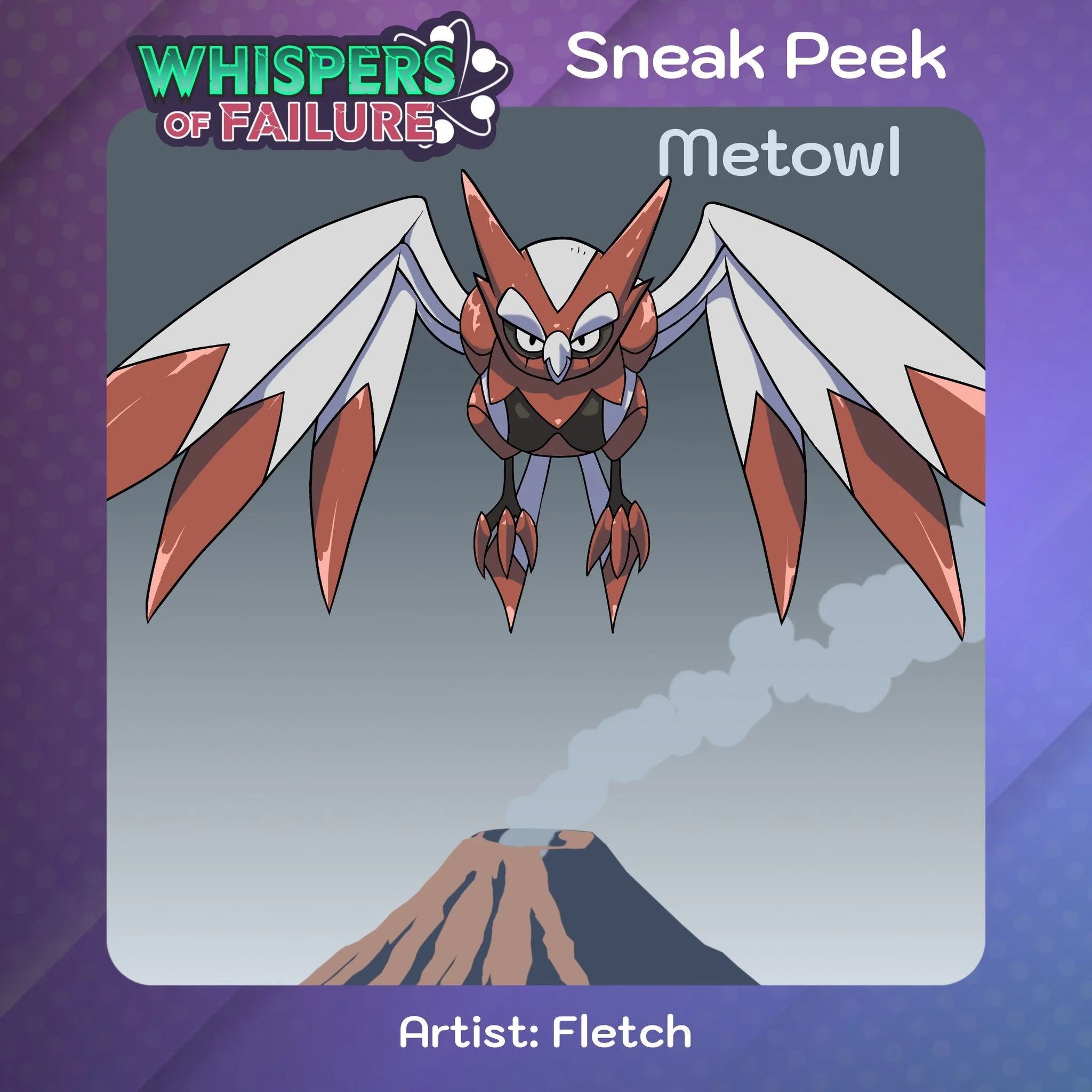 Follow on Kickstarter! Link is in bio! Whispers of Failure Sneak Peek: Metowl! The Metal Earth Bird Kaiju that's sharpens your Primar Kaiju from Support!