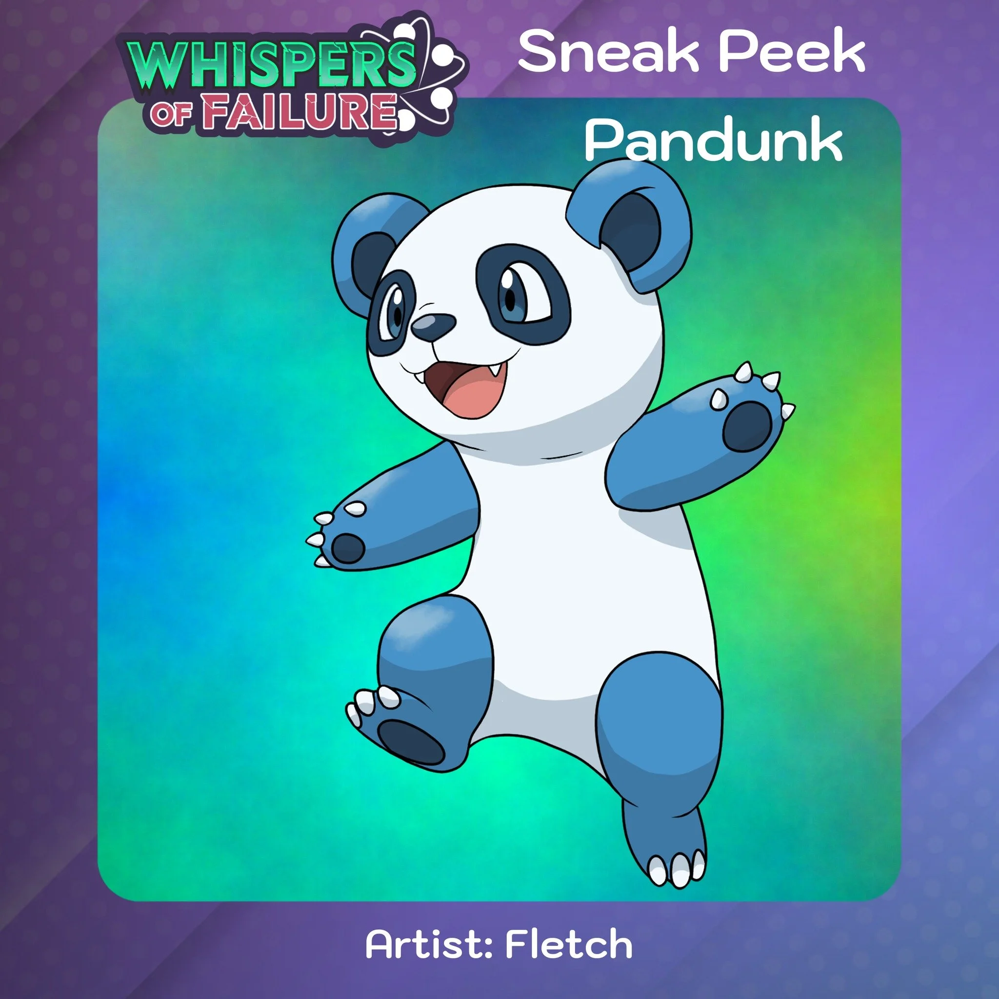 Meet Pandunk! This Liquid Water bear makes an appearance in the Whispers of Failure set, coming very soon!

Thank you all who have supported the WoF Kickstarter and made it possible! It's not too late to get exclusive cards and an early release of Ka