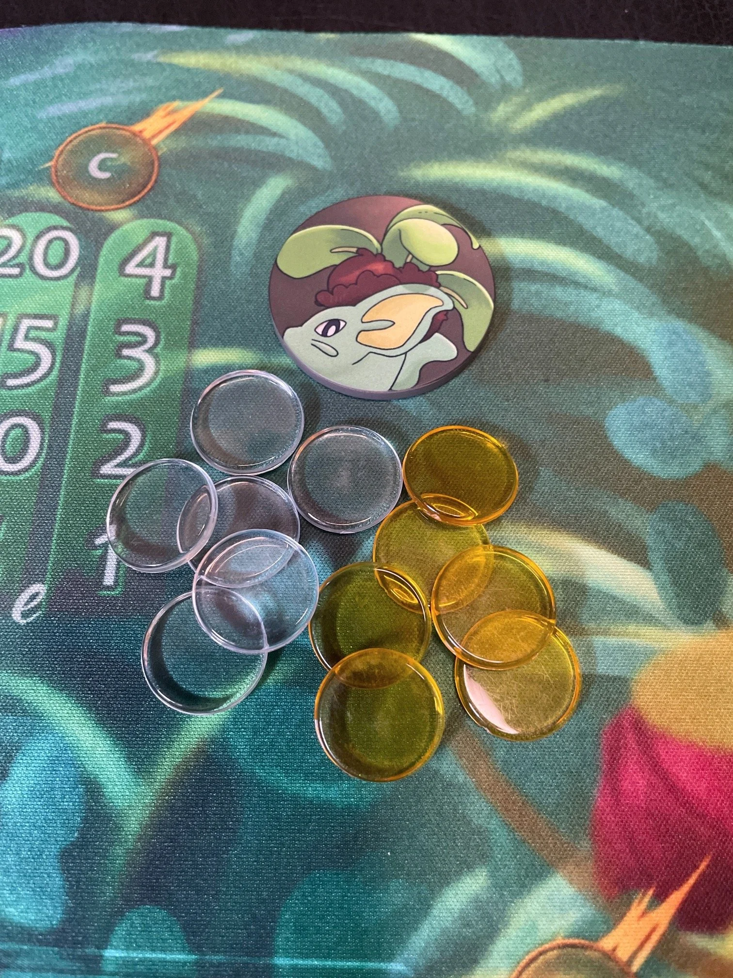 Kaiju Ketsugo! TCG Playmat with Tokens.JPG