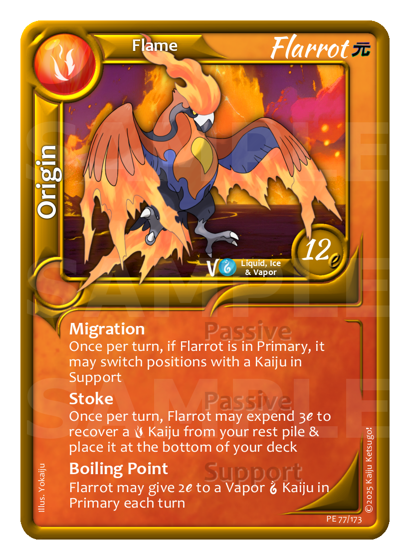 77 Flarrot Flame Fire Kaiju Ketsugo TCG Power Entry.png