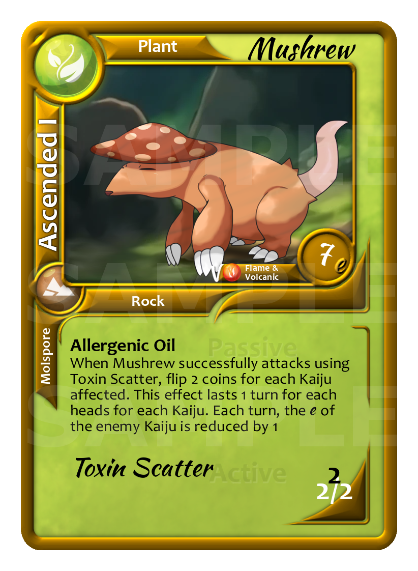 85 Mushrew Flora Plant Kaiju Ketsugo TCG Origin.png