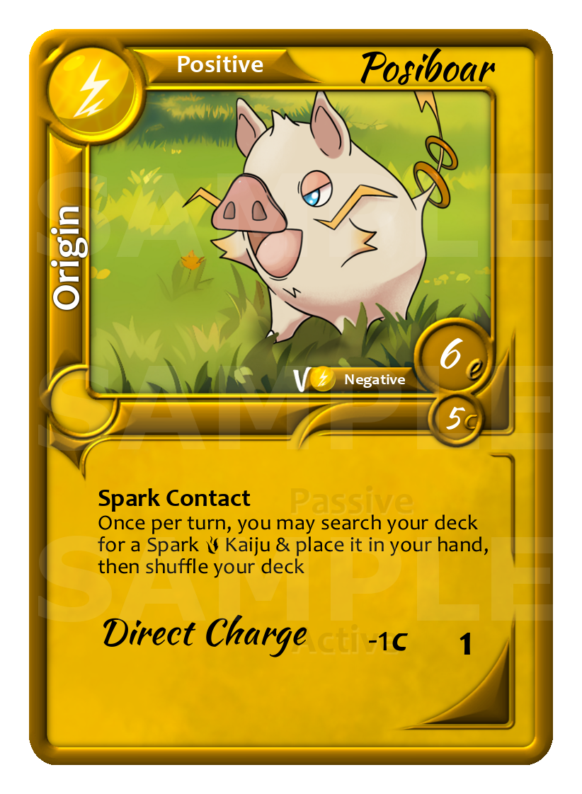 38 Posiboar Electric Positive Kaiju Ketsugo TCG Origin.png