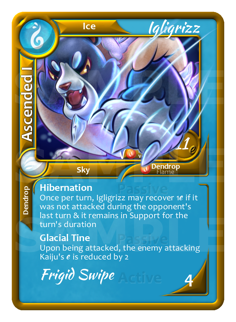 140 Igligrizz Water Ice Kaiju Ketsugo TCG Origin.png