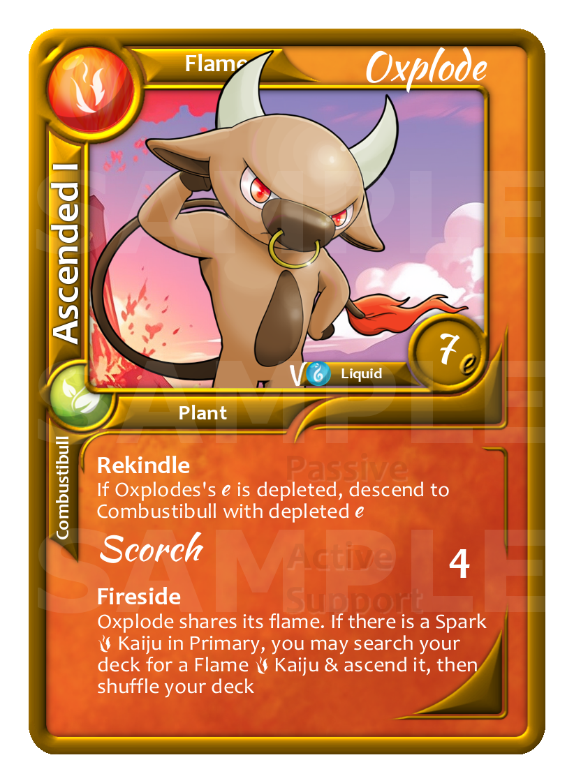 68 Oxplode Fire Flame Kaiju Ketsugo TCG Origin.png