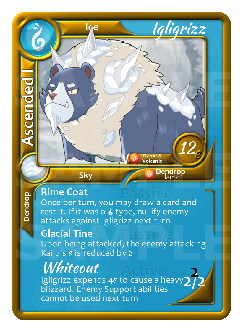 139 Igligrizz Water Ice Kaiju Ketsugo TCG Origin.png