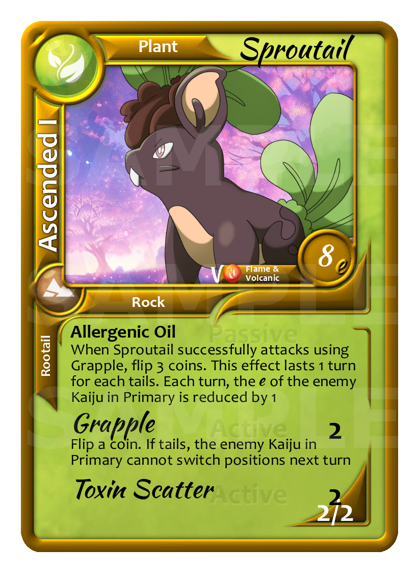 105 Sproutail Flora Plant Kaiju Ketsugo TCG Origin.png