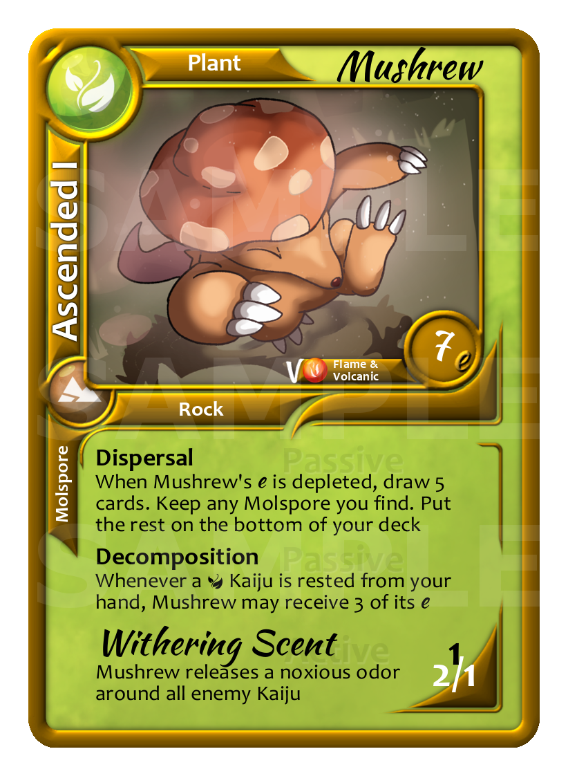 86 Mushrew Flora Plant Kaiju Ketsugo TCG Origin.png