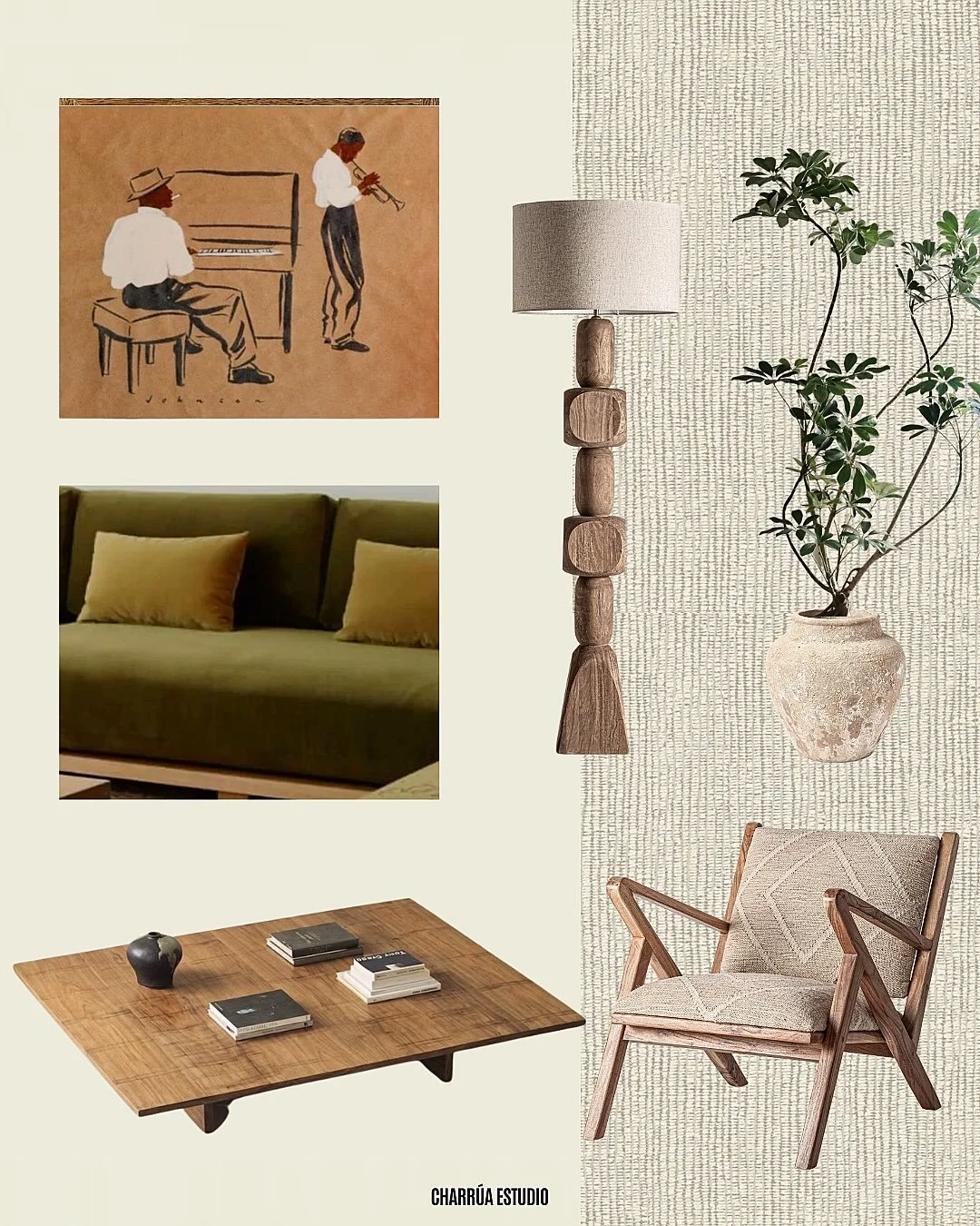 La IA nos parece una herramienta s&uacute;per interesante y ya forma parte de nuestro proceso de trabajo, pero seguimos aplicando moodboards en nuestras presentaciones. 

Nos encanta la combinaci&oacute;n, no deja de ser un formato abstracto, pero qu