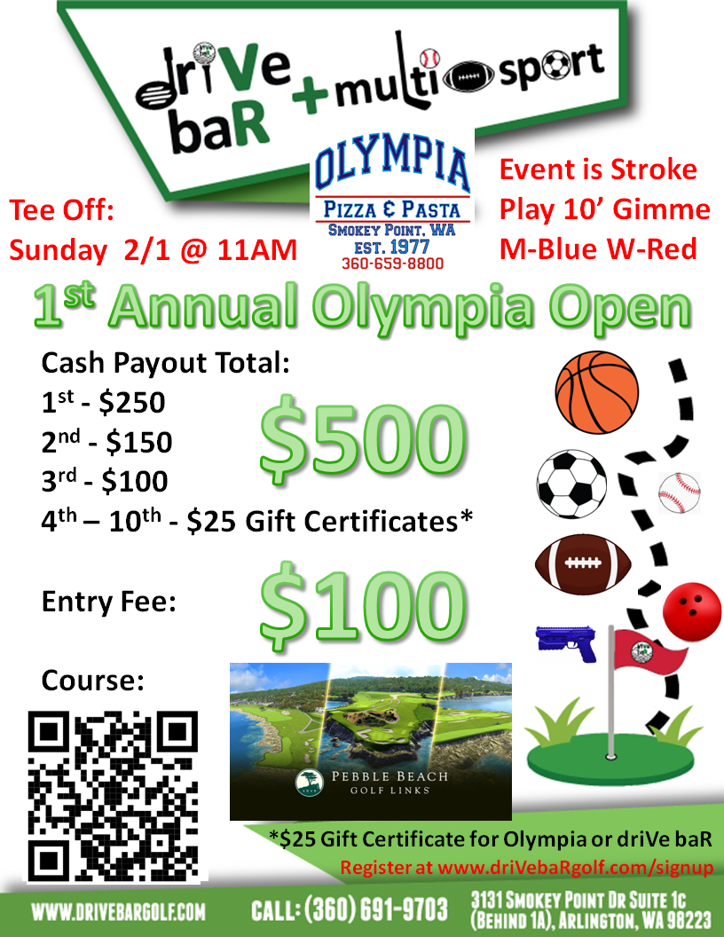 1st Annual Olympia Open @ Pebble Beach