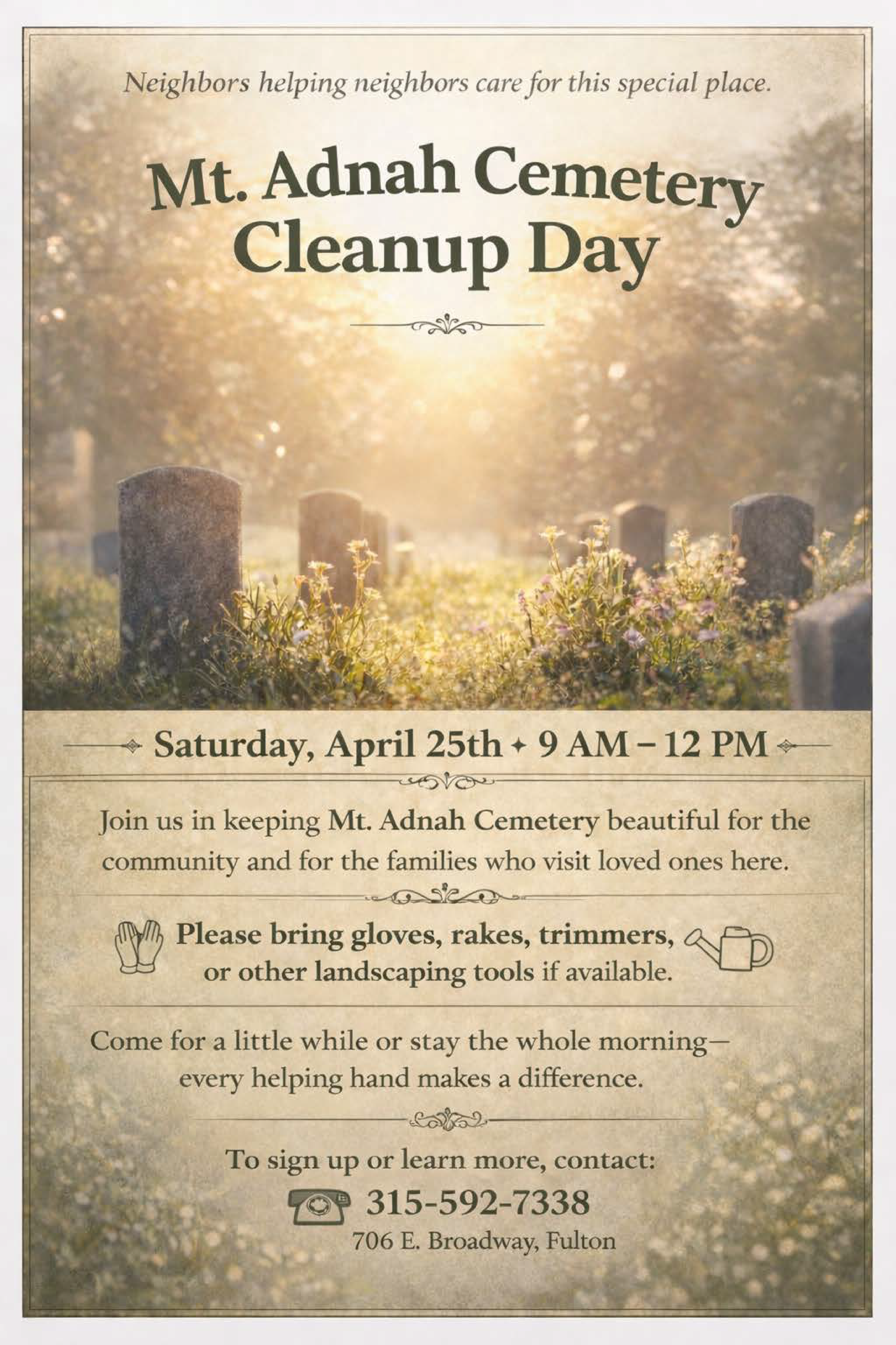 Cemetery Clean Up Day