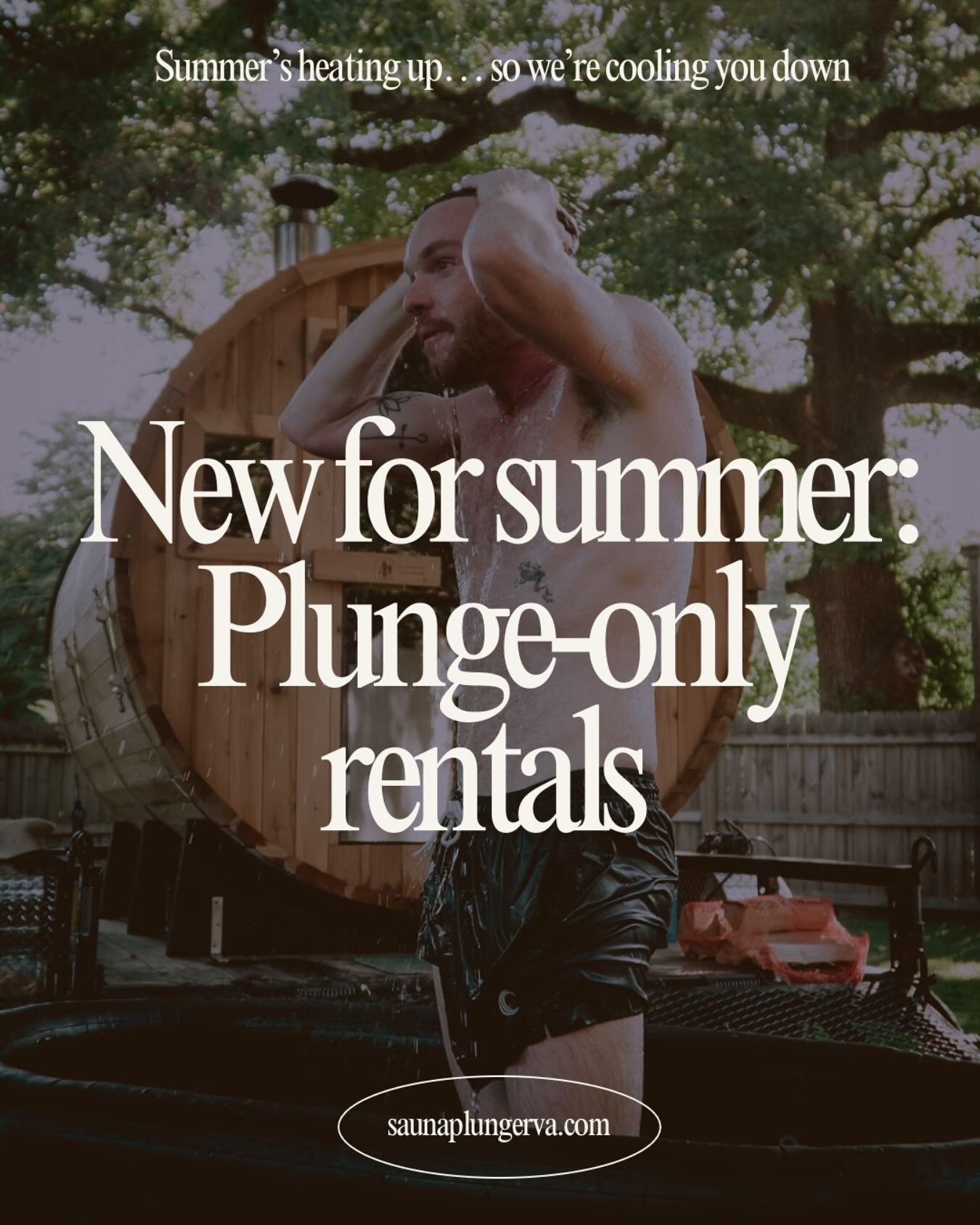 🚨 New Service Drop! Cold Plunge, Hold the Sauna? You Got It. ❄️💦
 
This is our first summer in business and we&rsquo;ve been paying close attention to what y&rsquo;all want. We realized there was a gap in our offerings&mdash;so we&rsquo;re filling 