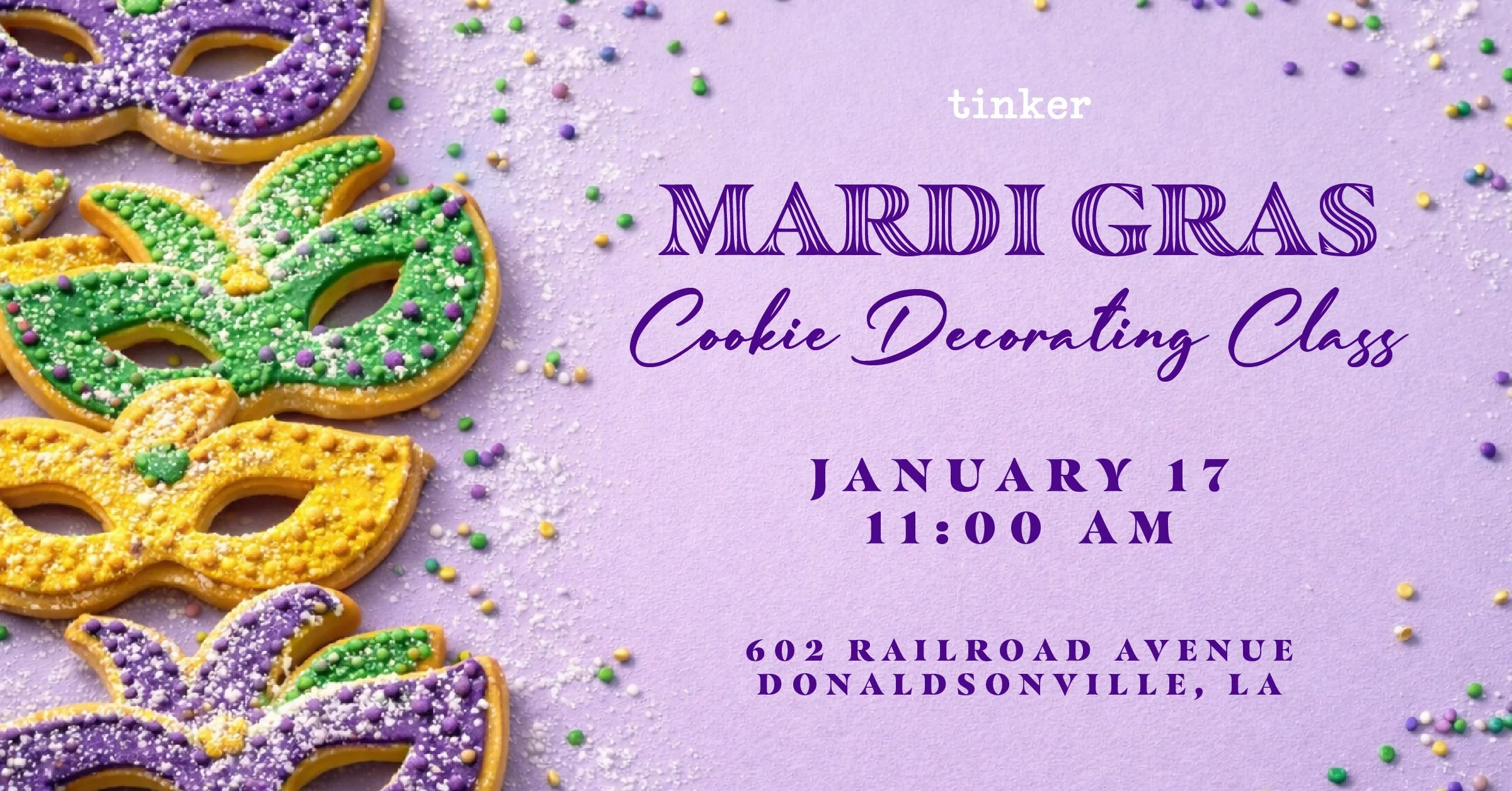 Kids’ Mardi Gras Cookie Decorating Class