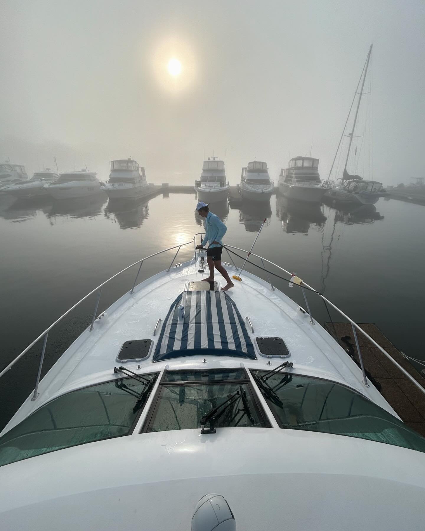 Getting after it today!🛥️
