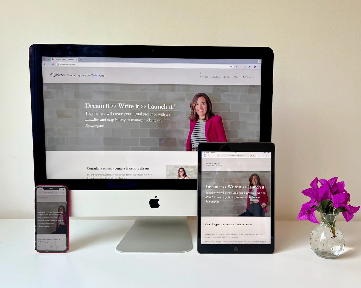 Pilar Silva Ibaceta I Squarespace web Design I Servicios