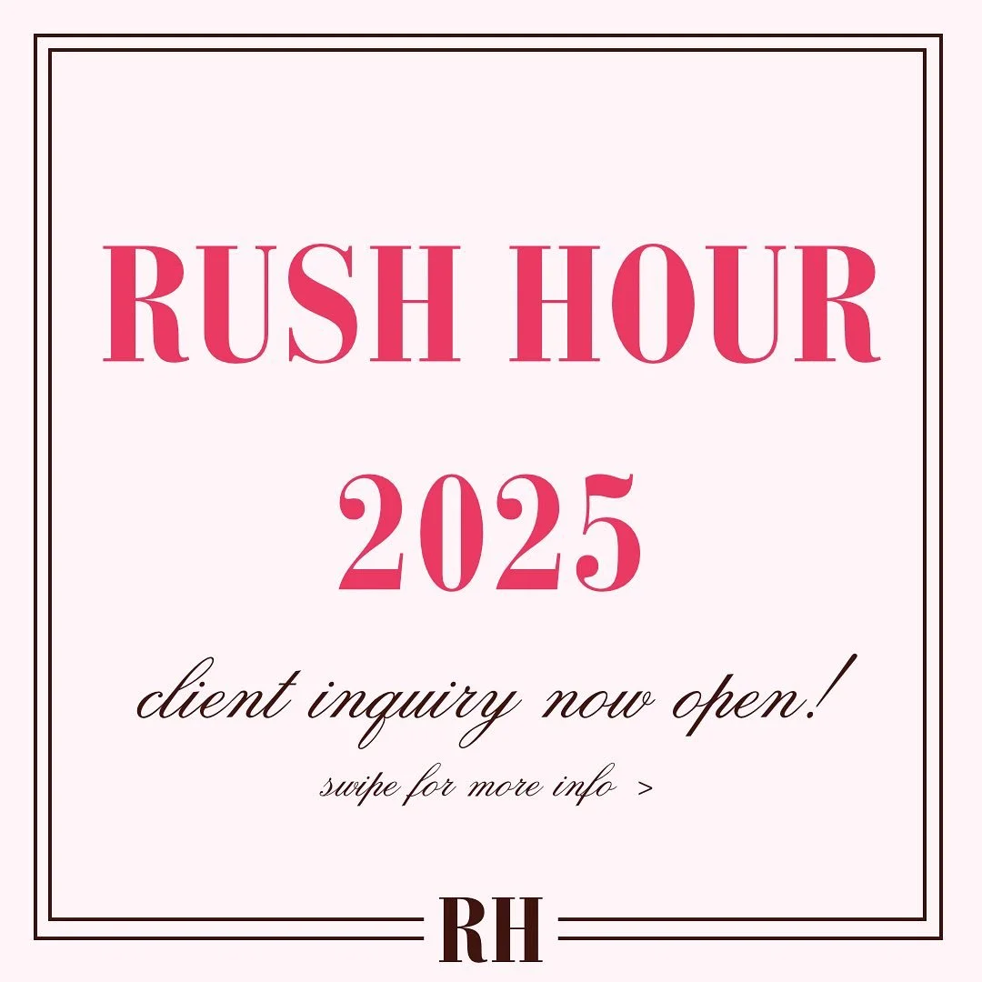 🚨🚨🚨Calling all girls going through 2025 sorority recruitment! RUSH HOUR&rsquo;s 2025 client class is now open for inquiries!!!

We are super excited to offer our complete package again, as well as launch a new package for younger girls wanting to 