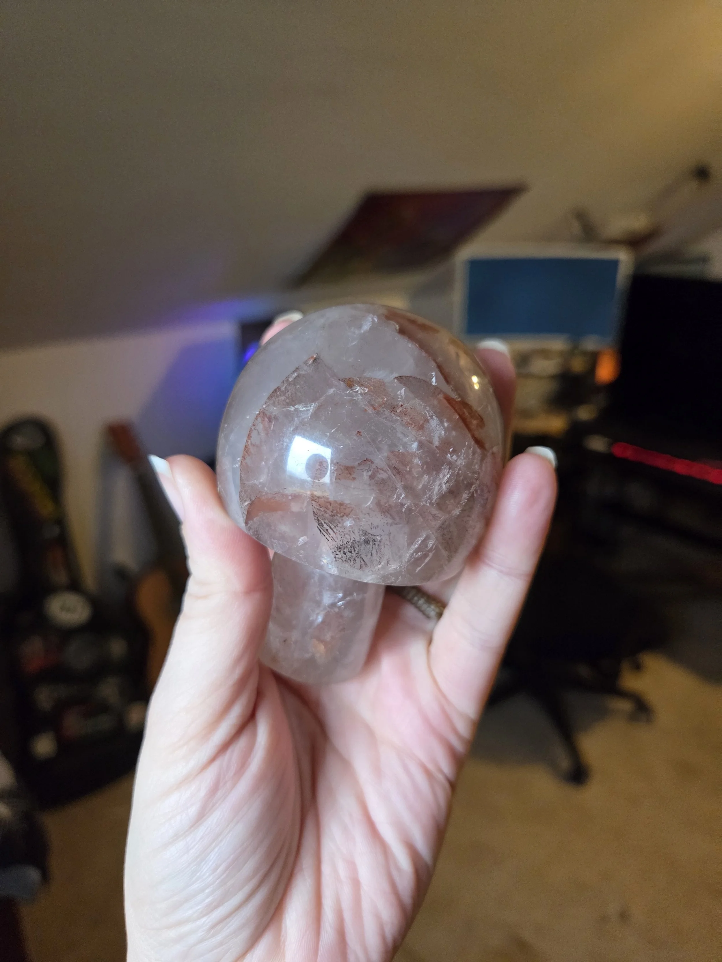 Large Fire Quartz Mushroom
