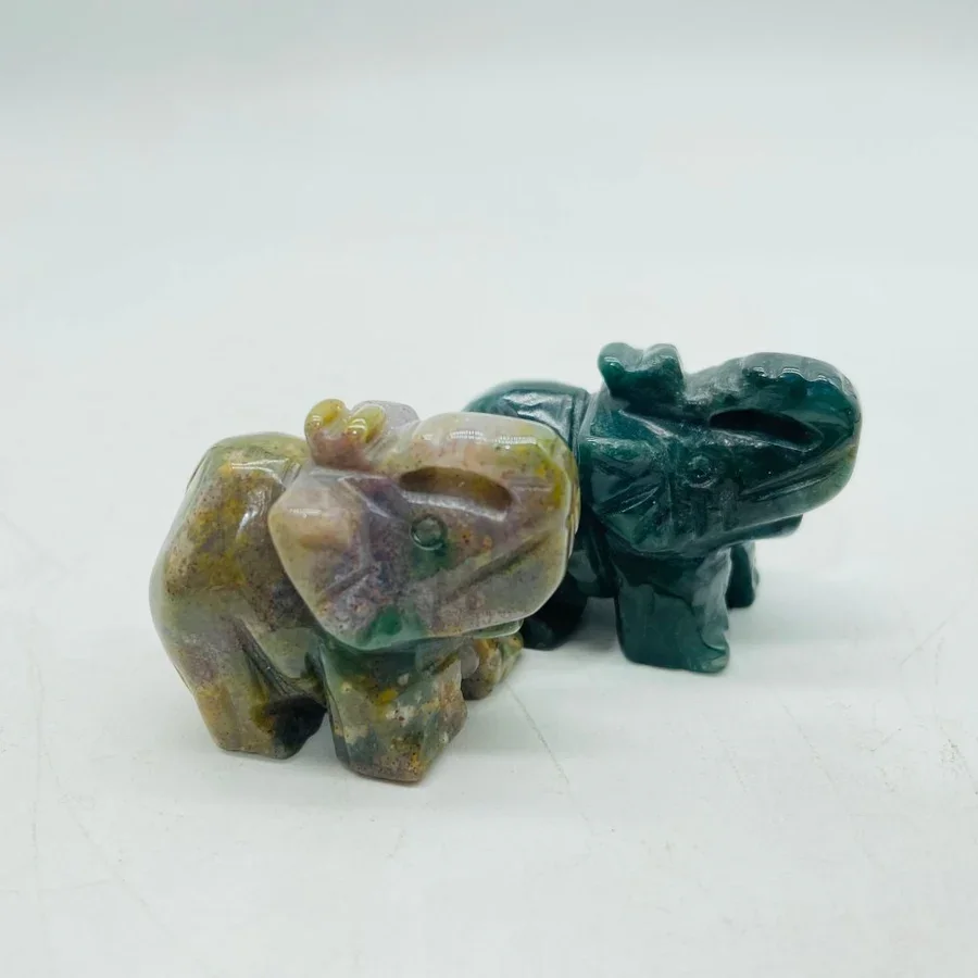 Moss Agate Elephant