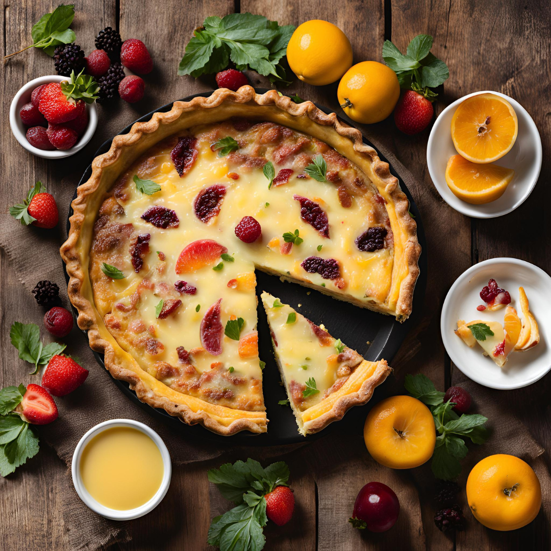 Quiche Lorraine with Fruit