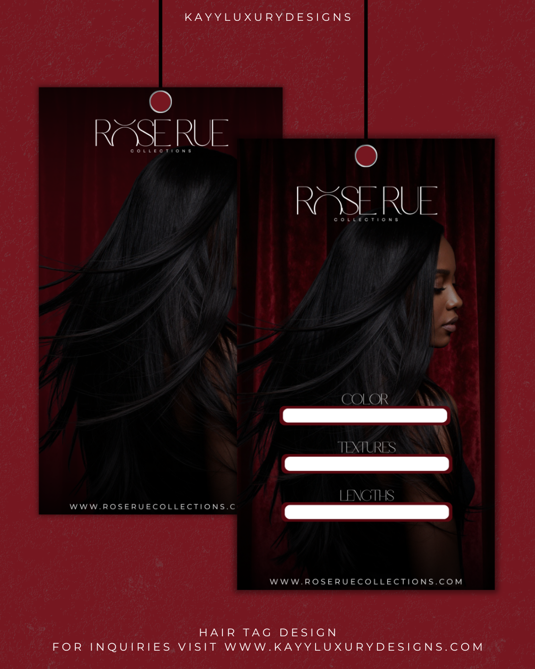 Custom Hair Tag Designs