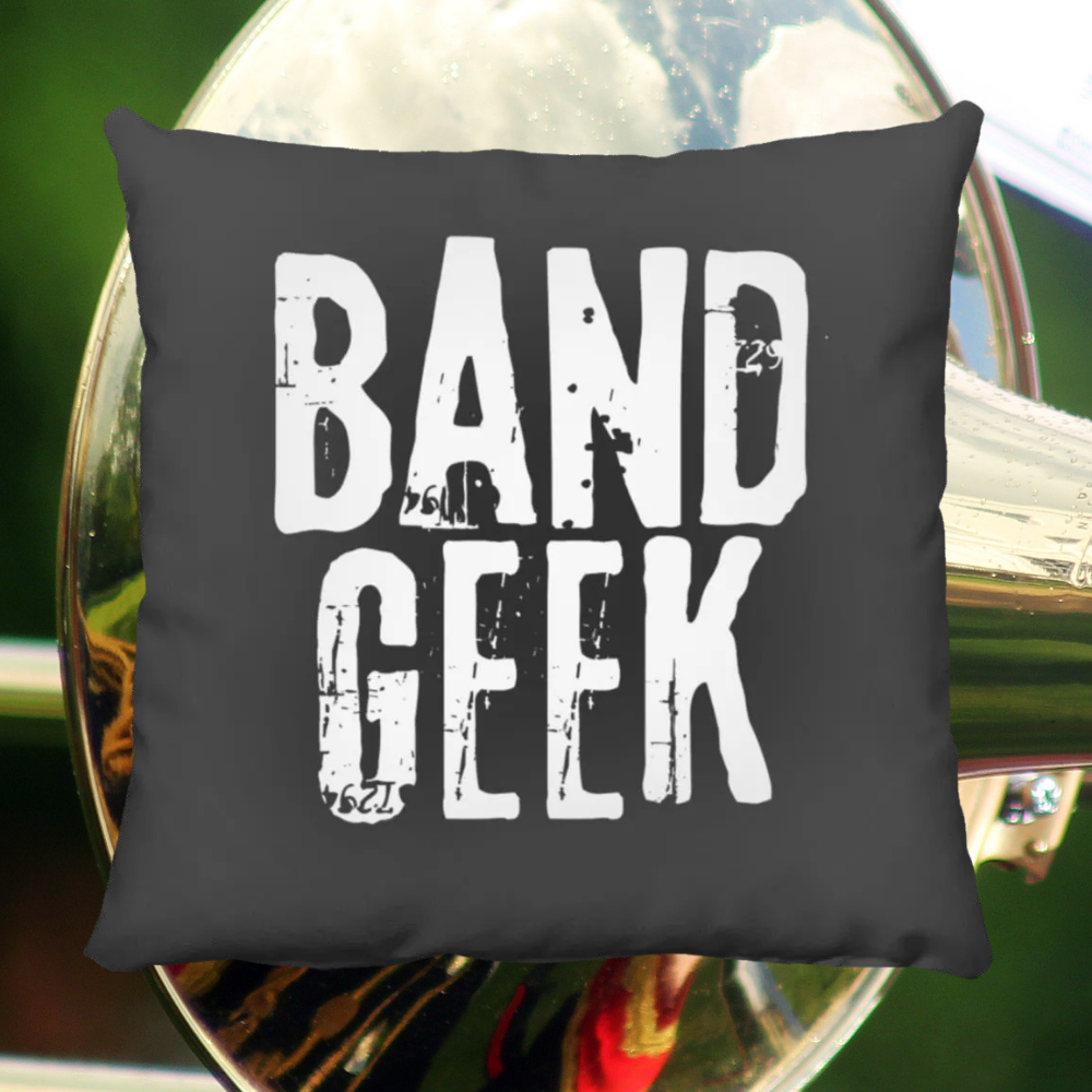 Band Geek Throw Pillow In Black.png