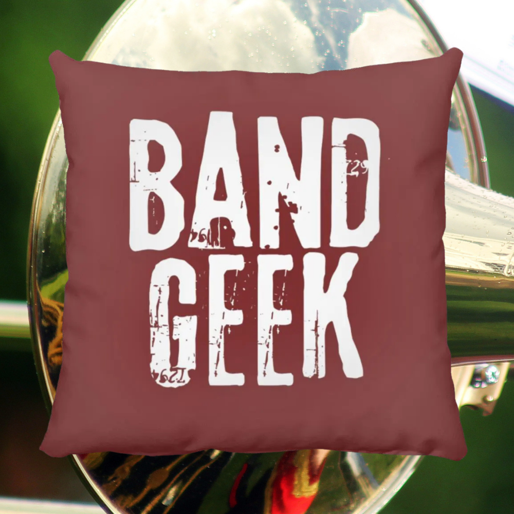 Band Geek Throw Pillow In Maroon.png